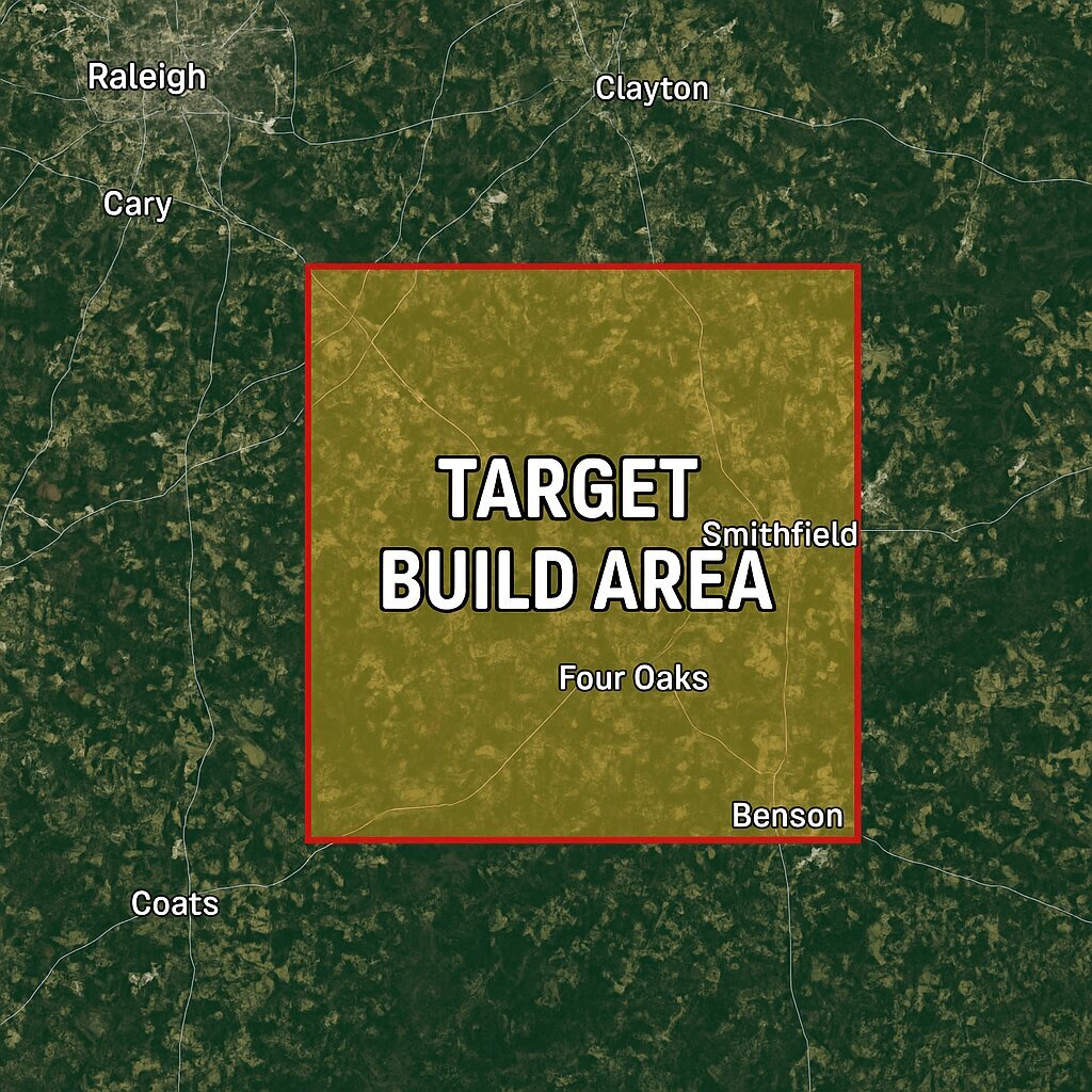 Target build area map